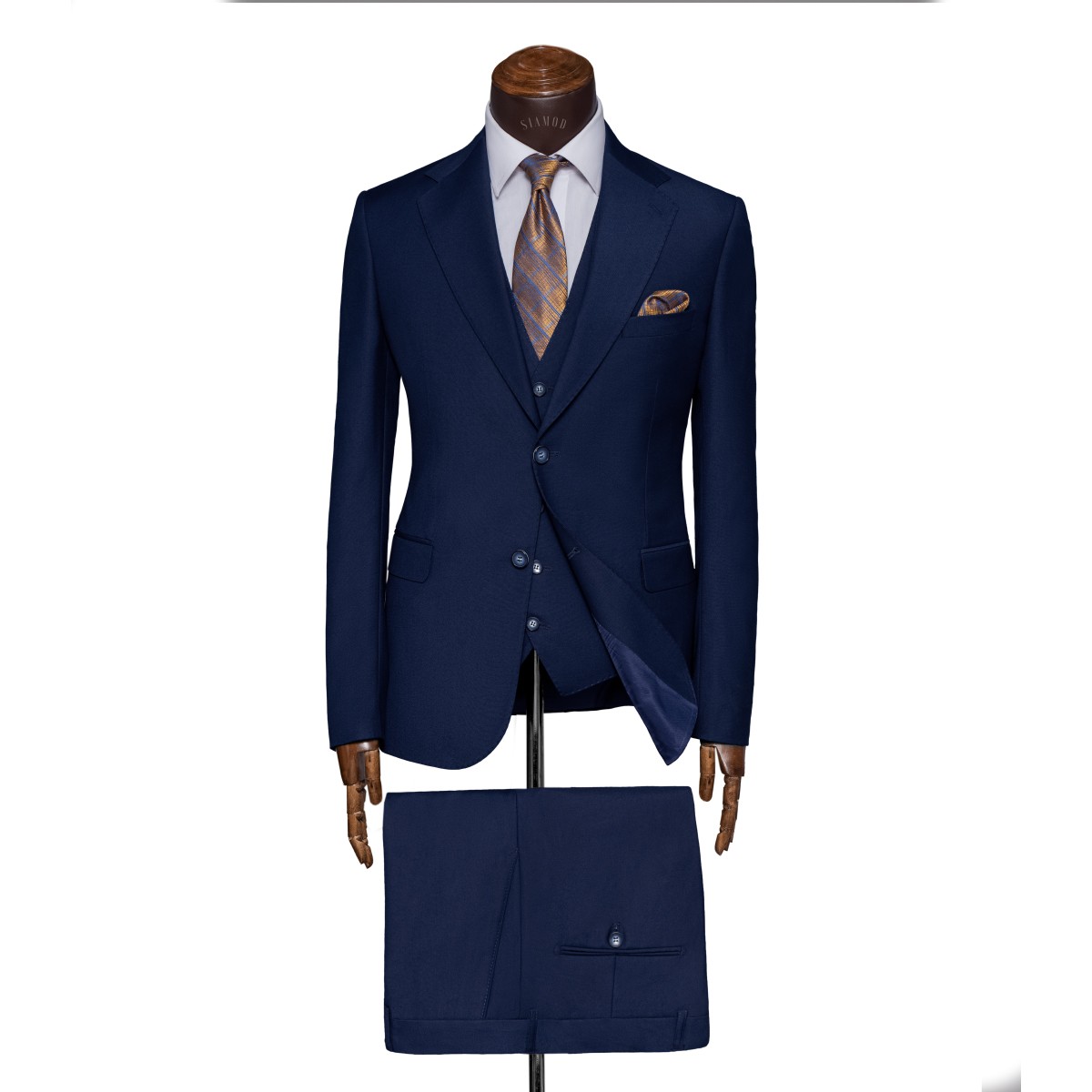 کت و شلوار و ژیله دو دکمه دو چاک یقه انگلیسی آلتین سیامد Siamod