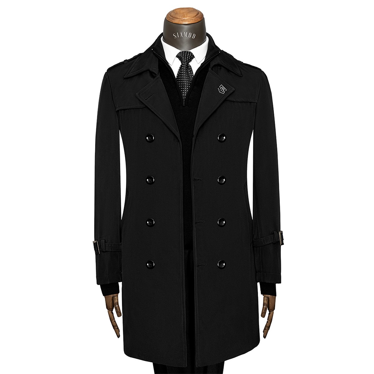 بارانی6دکمه سانتانا یقه دار سیامد siamod مدل 8-401-D