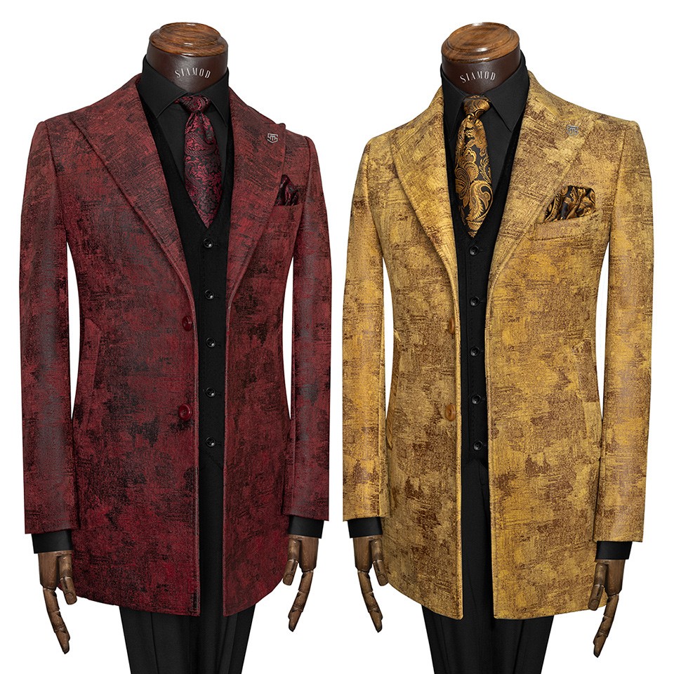 نیم پالتو AD یقه بلیزر شاخ دار سیامد E-401-9-2 siamod